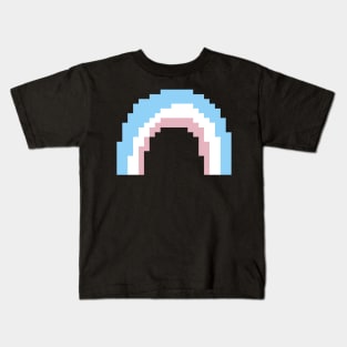 Trans Pride Rainbow Pixel Art Kids T-Shirt